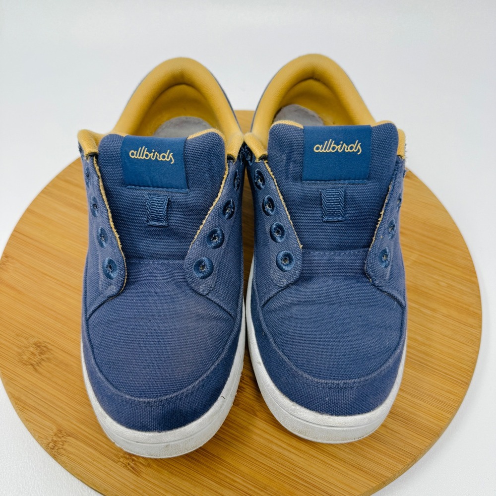 Allbirds Pipers Womens 8 Blue Canvas Low Top Sneakers Organic Cotton Shoes